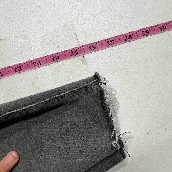 Spanx Women's Shaping Jeggings L Grey Raw Hem Solid High Rise Slimming - Picture 5 of 5